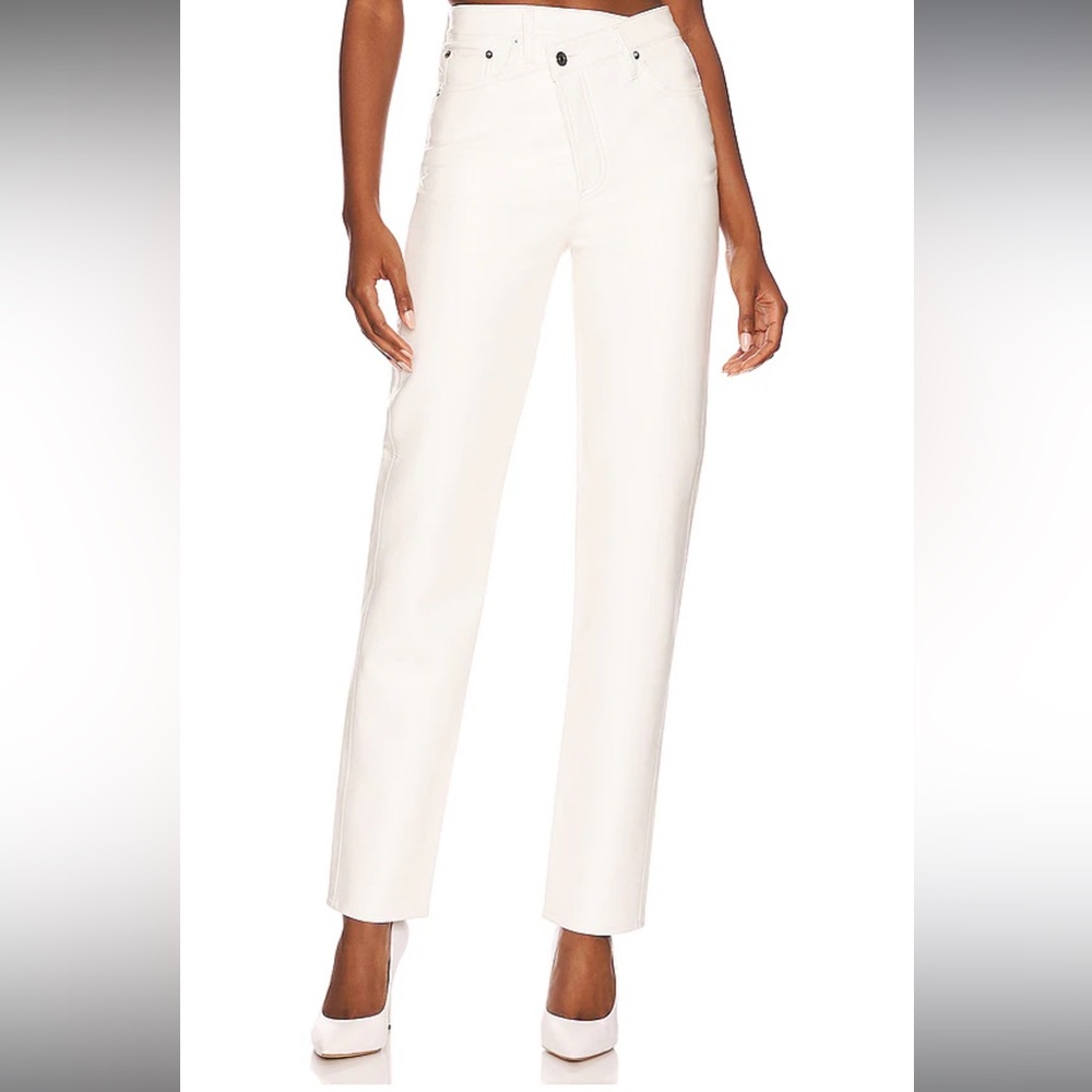 NWT AGOLDE Recycled Leather Criss Cross Straight in Lace, size 27